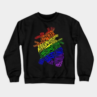 Anatomical Heart Shirt Cardiac Nurse Tshirt with LGBT Crewneck Sweatshirt